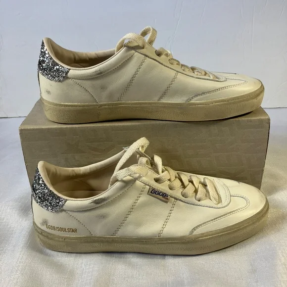 NIB! Golden Goose Limited Edition Soul Star Glitter Heel Sneakers, Size 40 - Picture 9 of 14